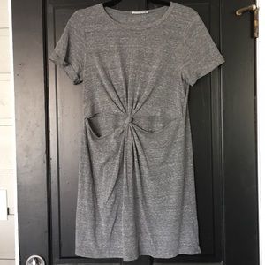 HONEY PUNCH Heather Gray Large tShirt Cutout Dress